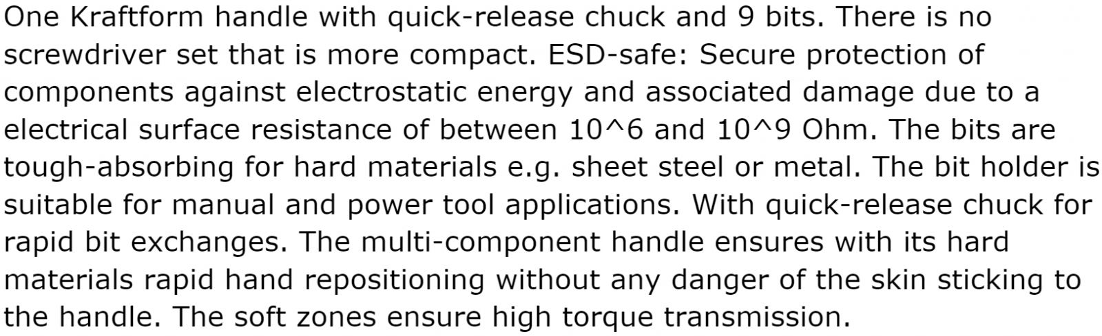 ידית מברג + סט ביטים וורה WERA KRAFTFORM KOMPAKT 11 05056678001 4013288105622